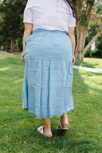 Polygram Annika Maxi Skirt in blue - women's skirt - alternate view