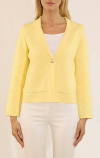 Metric Knits - One Button Patch Pocket Shorter Length Blazer