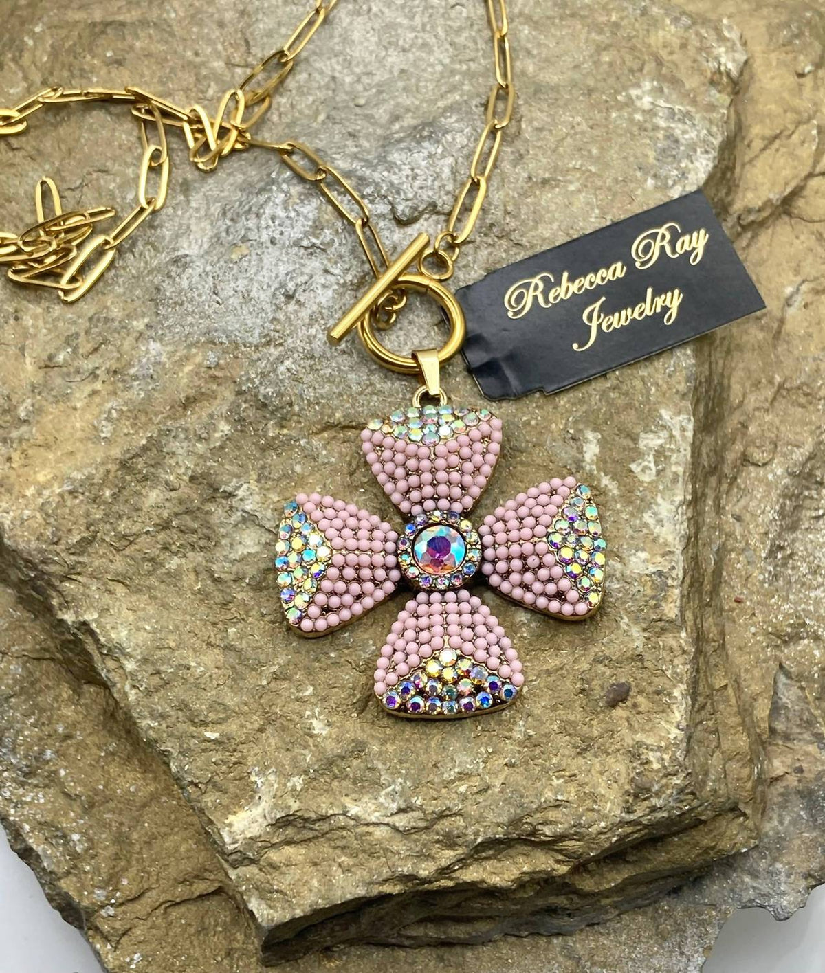 Rebecca Ray Jewelry - Women's Boho Floral Charm Necklace