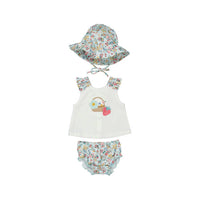 Mayoral - Girl's Bathing Suit Set With Hat