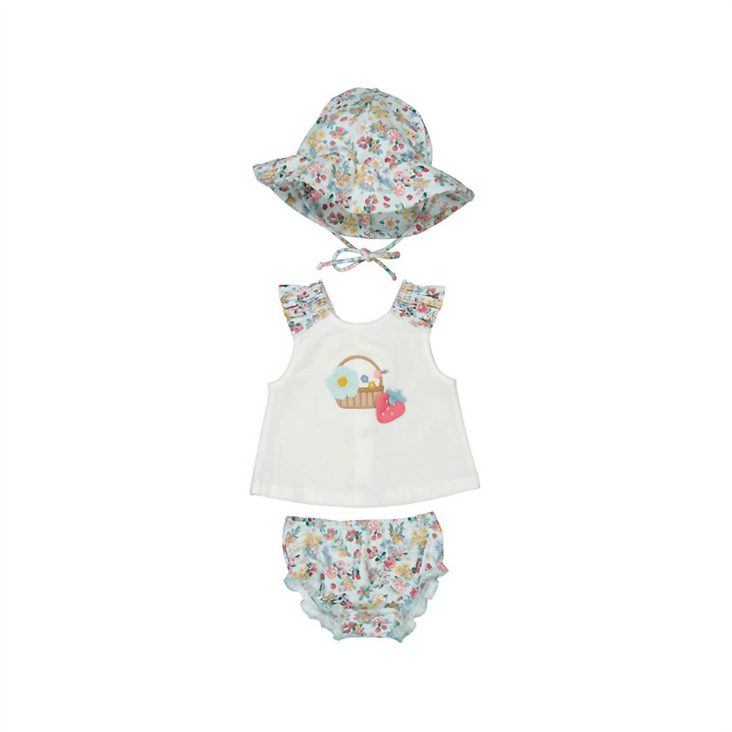 Mayoral - Girl's Bathing Suit Set With Hat
