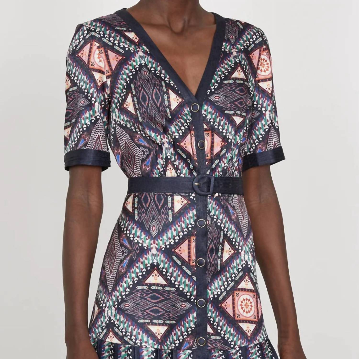 Saloni - Lea Shirt Midi Dress
