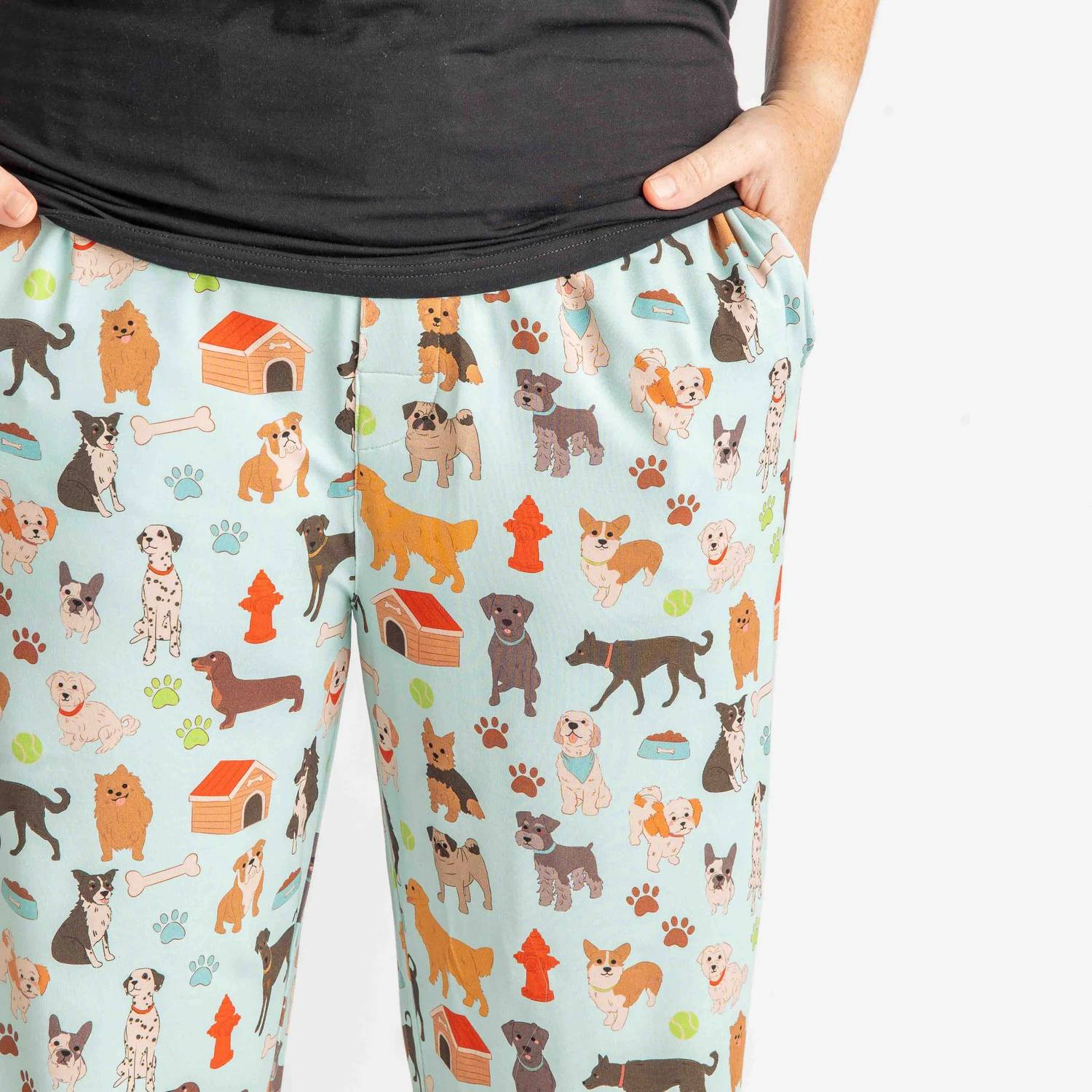 Emerson And Friends - Dogs Bark Bamboo Relaxed Lounge Pajama Pants