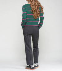 Vilagallo - Pull On Straight Leg Scallop Hem Pant