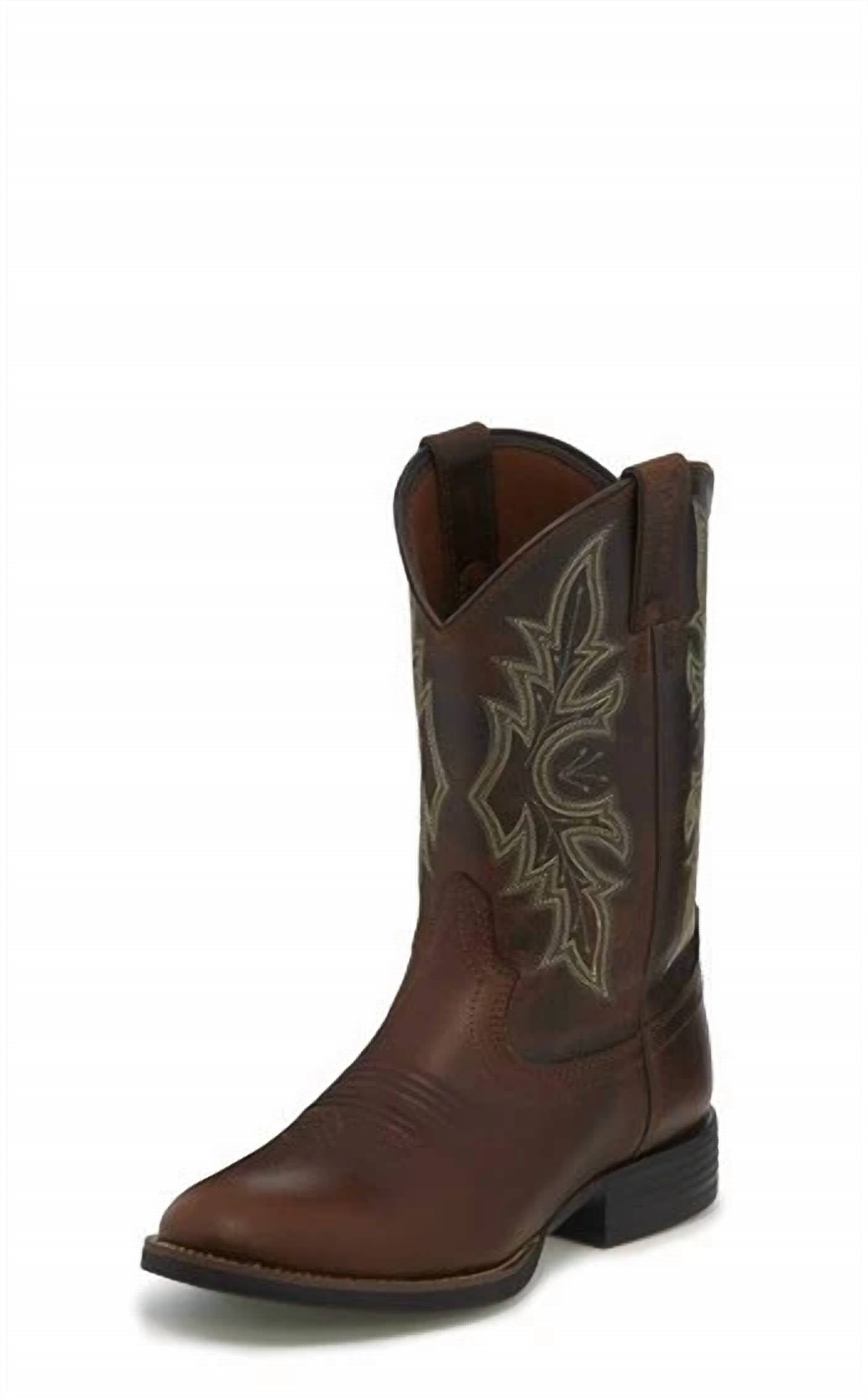Justin Men's Brick Buff Boot in tan - men's boots