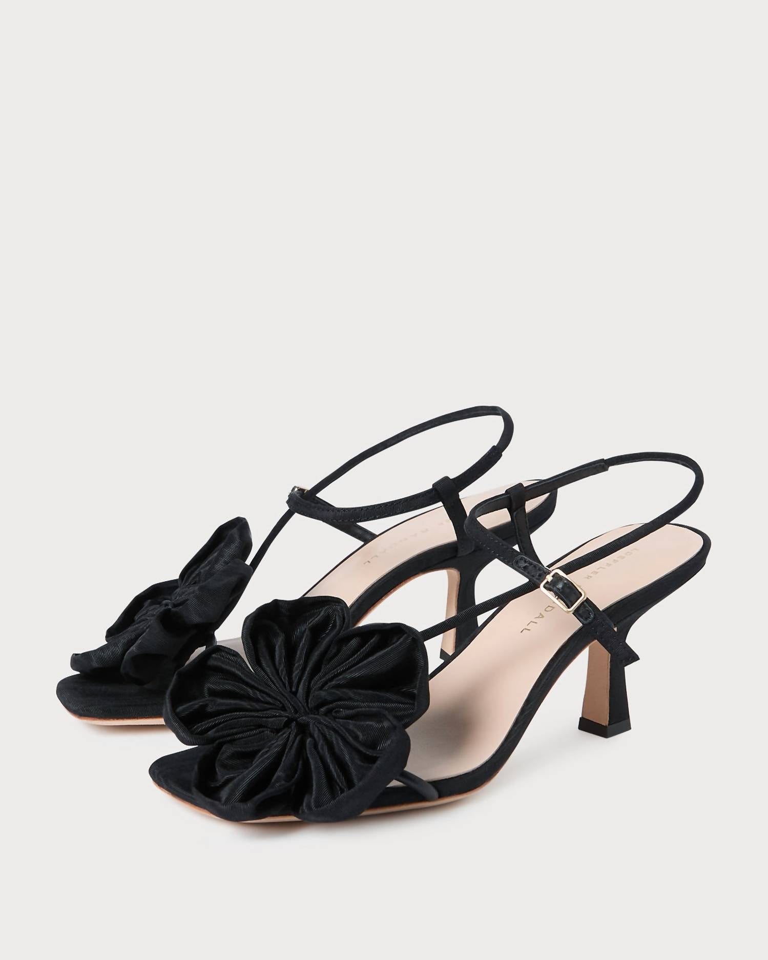 Loeffler Randall Women's Frank Flowered Sandals in black - women's heels - view 4