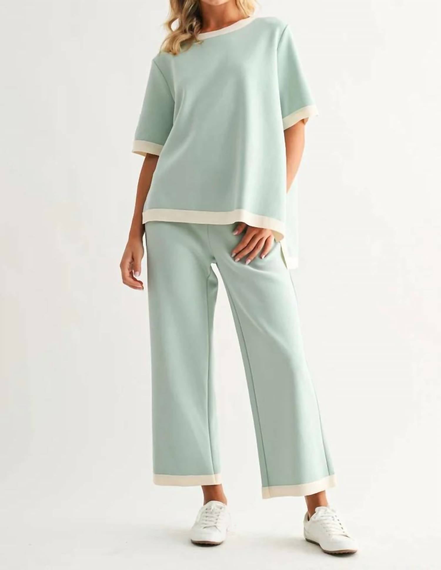 Joh - KAYA CREPE KNIT TOP AND KIARA PANT SET