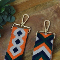 Lauren Lane - Geometric Woven Adjustable Crossbody Bag Purse Guitar Strap