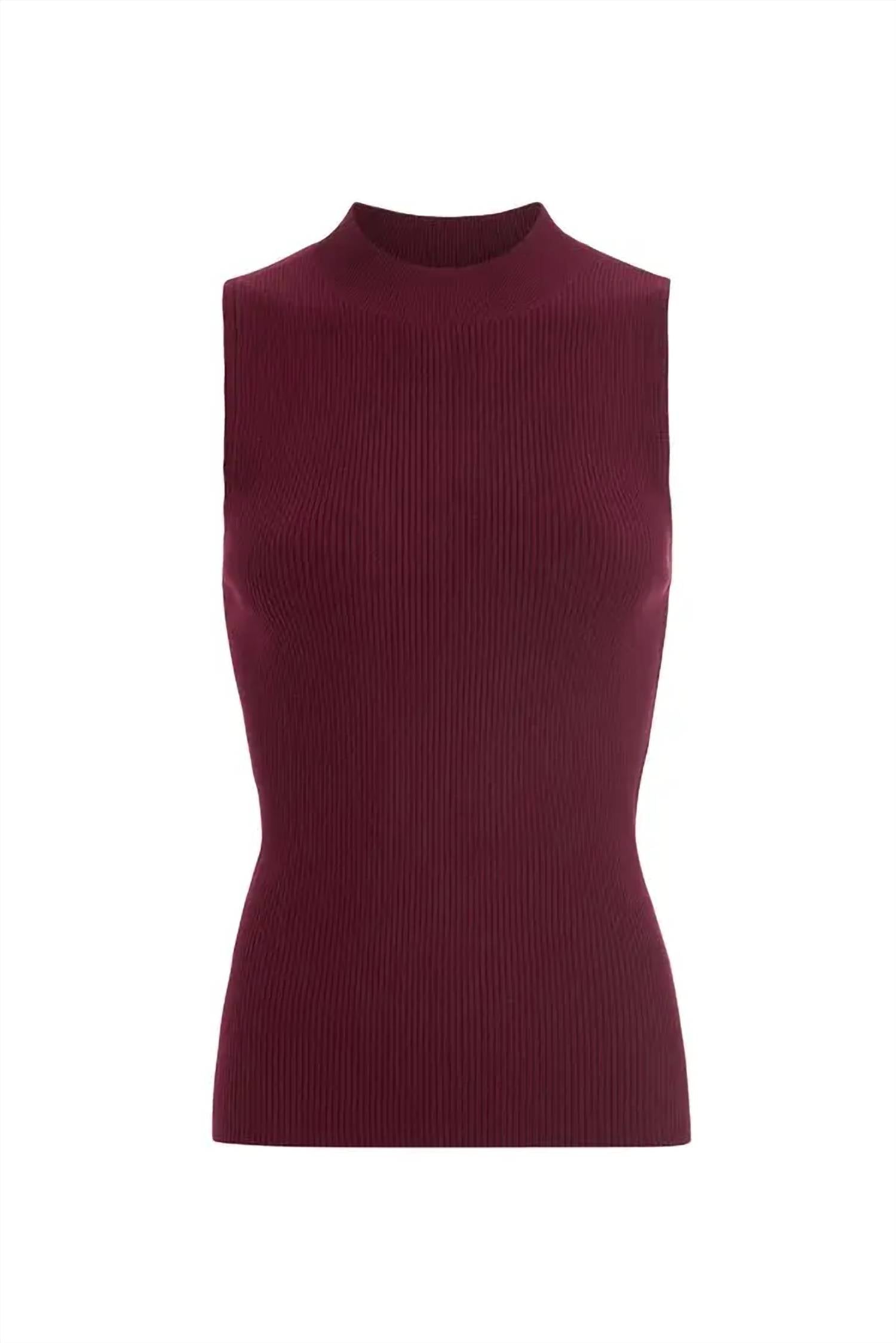 Marie Oliver - Mazie Mock Neck Sleeveless Top