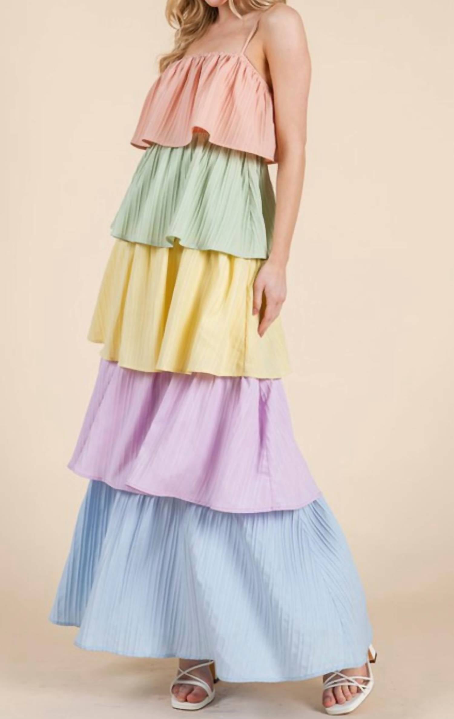 GEEGEE Easter Maxi Dress in multicolor - women's dress