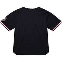 Mitchell & Ness Men’s Fsu Seminoles Mush Button-up Jersey Shirt - Plus in black - men's t-shirt - detail view