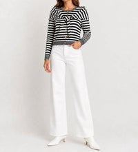 Rd Style - Striped Cardigan With Detachable Scarf