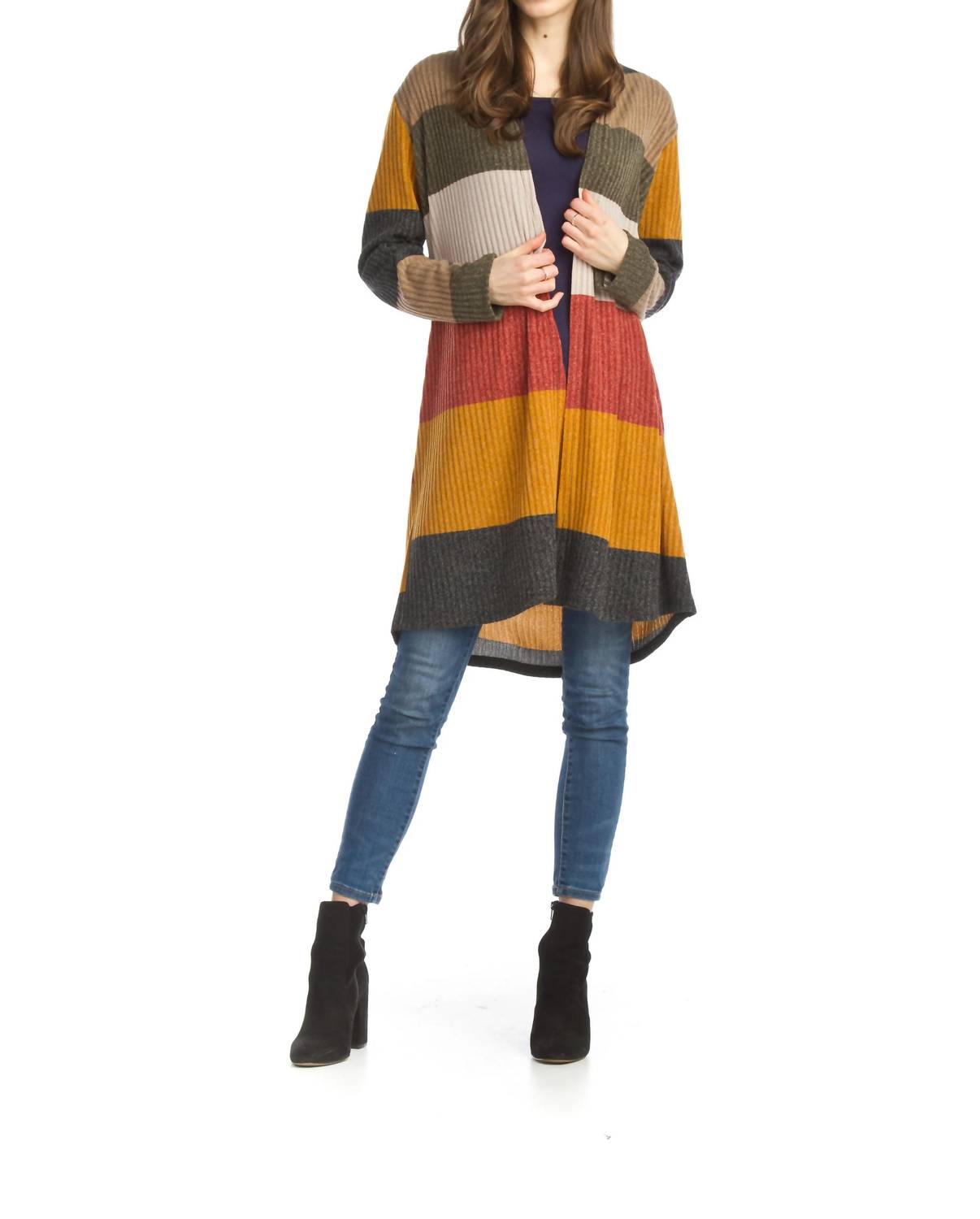 Papillon - Stripe Long Sleeve Cardigan