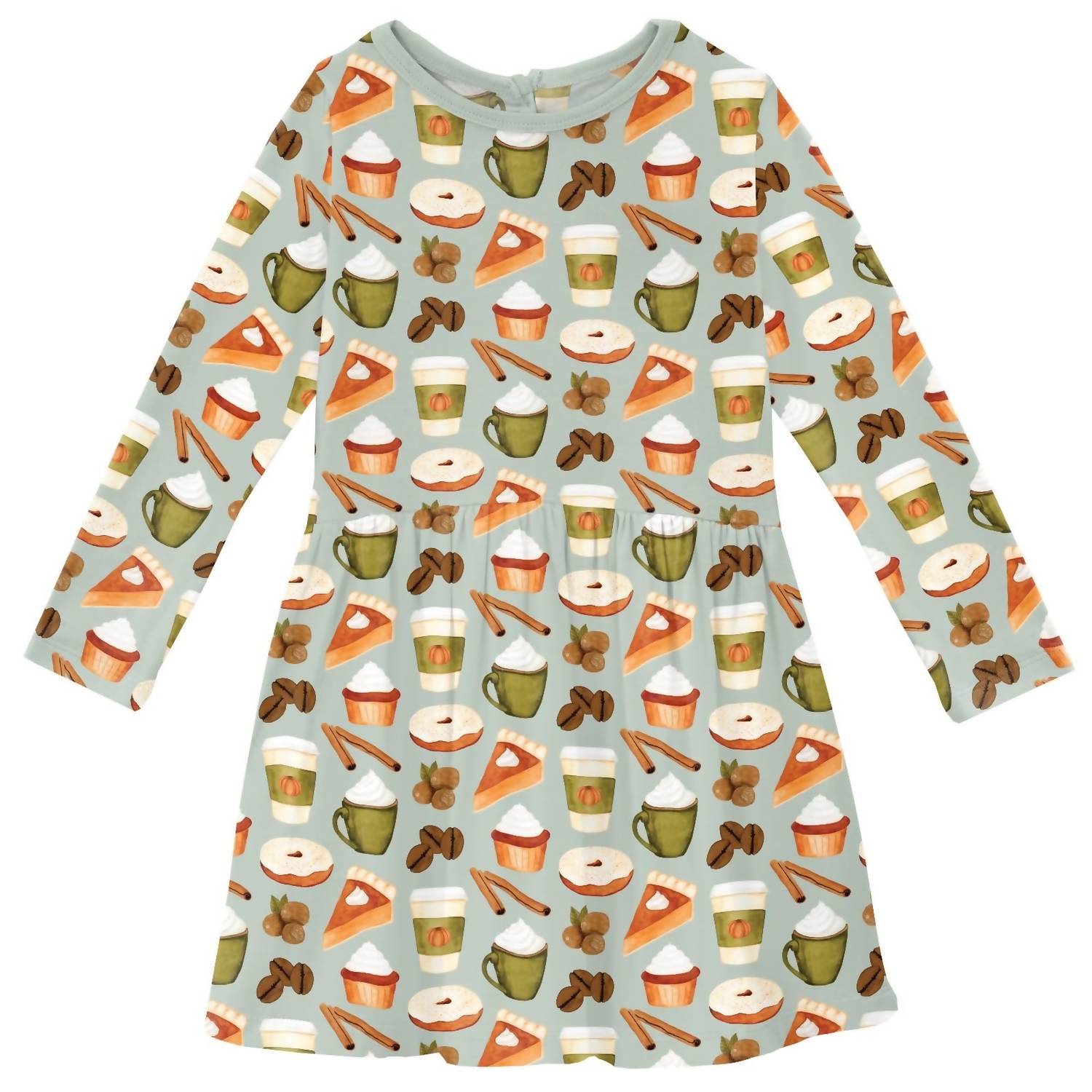 Kickee - Girl's Long Sleeve Twirl Dress With Pockets