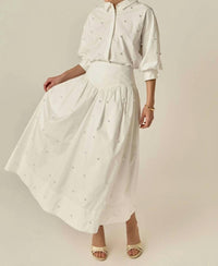 English Factory - Poplin Midi Skirt