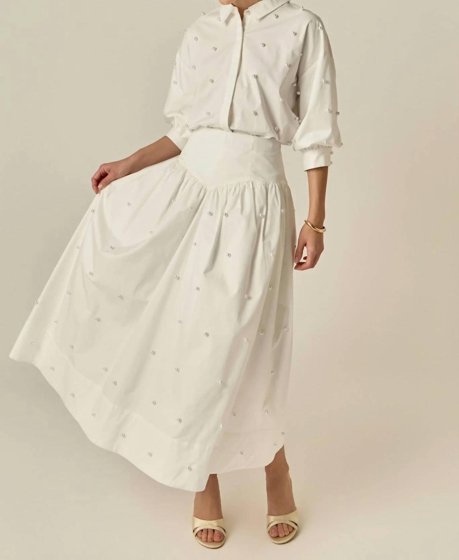 English Factory - Poplin Midi Skirt