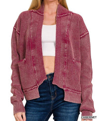ZENANA Livin' on the Edge Jacket in cabernet - women's jacket