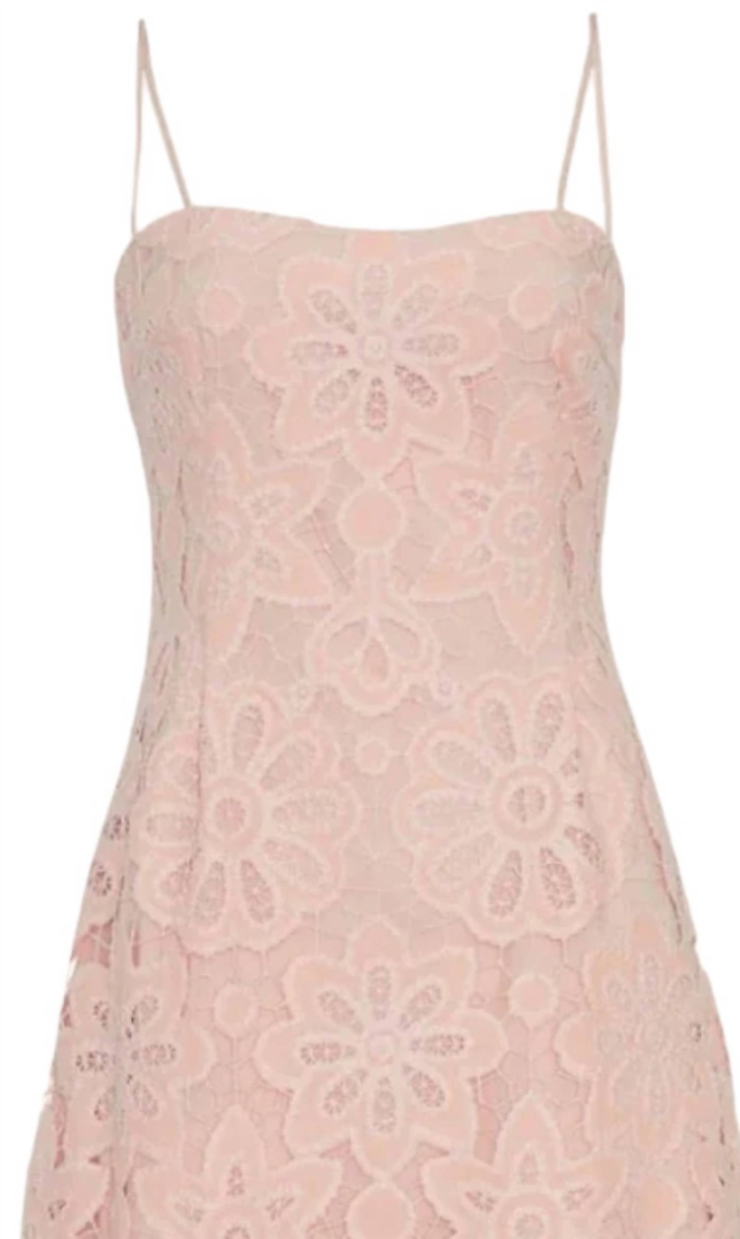 Lela Rose - Women's Floral Lace Midi Dress