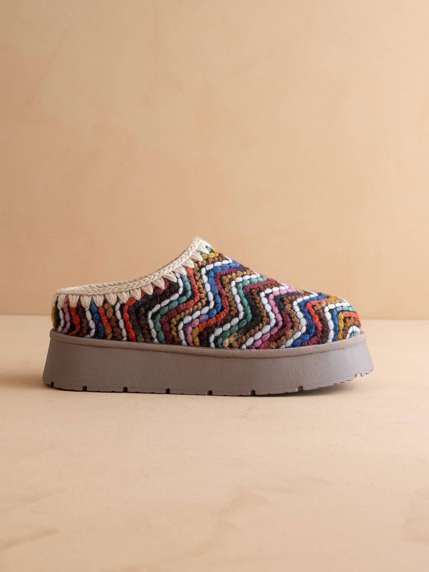 OASIS SOCIETY Women's Brandi Platform Cozy Mule Slipper in multi - women's shoe