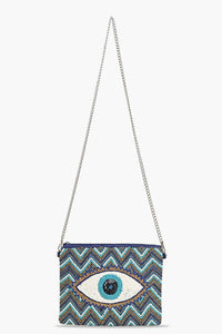 America & Beyond - Women's Evil Eye Clutch Bag