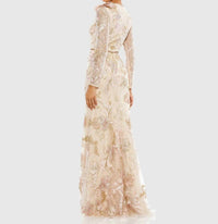 Mac Duggal - Embroidered Lace Trumpet Evening Dress