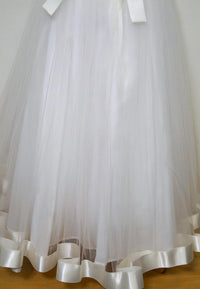 Tha Canadian Profile - Girl's Communion Dress With Italian Satin With Bow