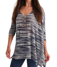 3/4 Sleeve V-Neck Tunic