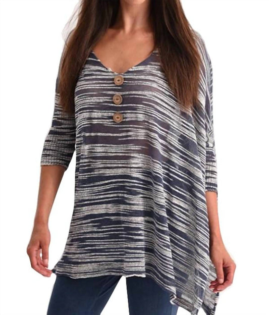 3/4 Sleeve V-Neck Tunic