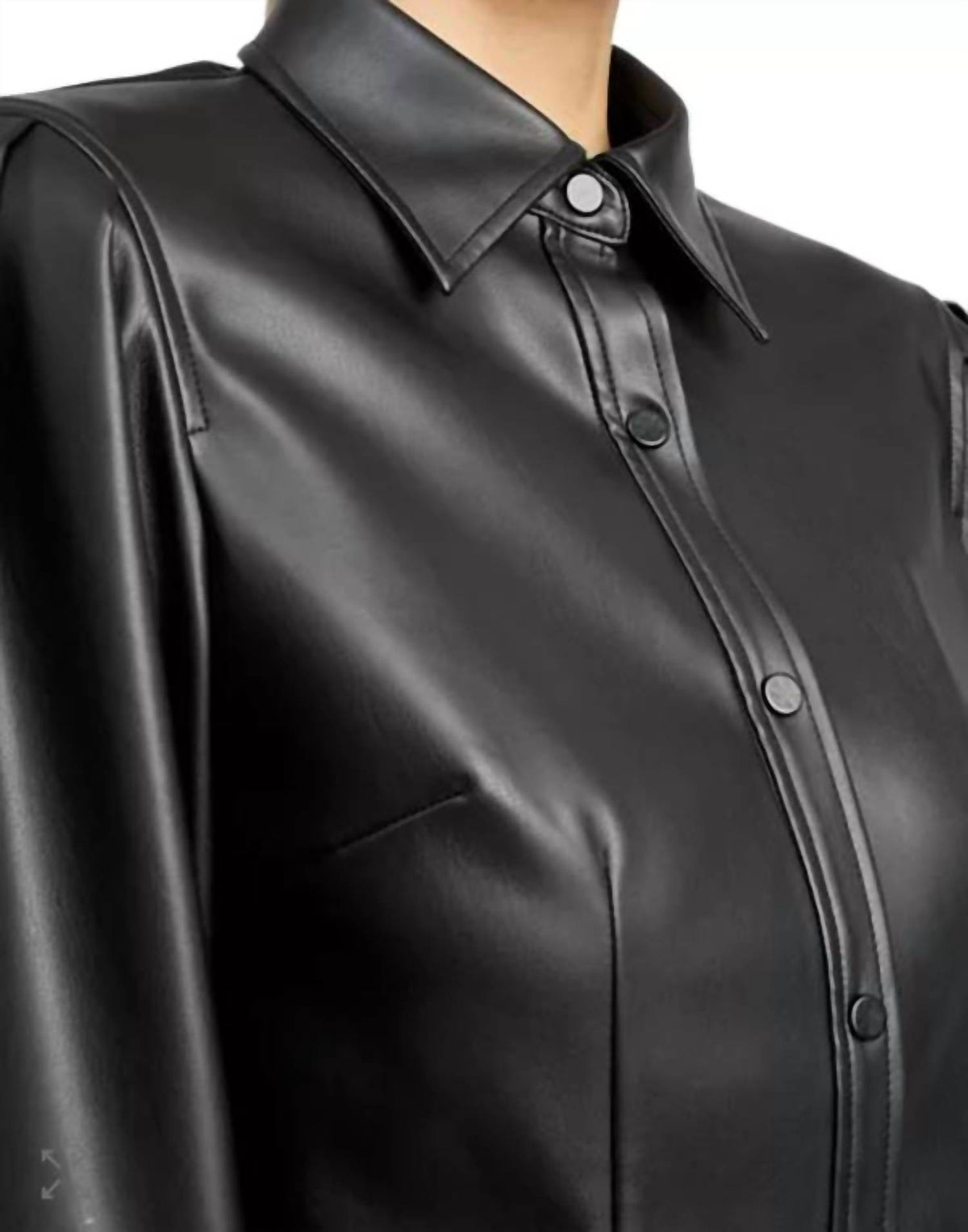En Saison - Rylee Faux Leather Top