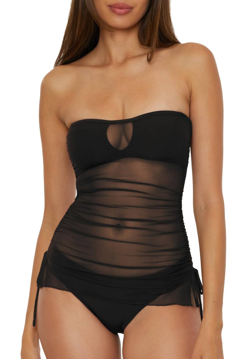 Becca - Bandeau Tankini Pull On Swimsuit Top