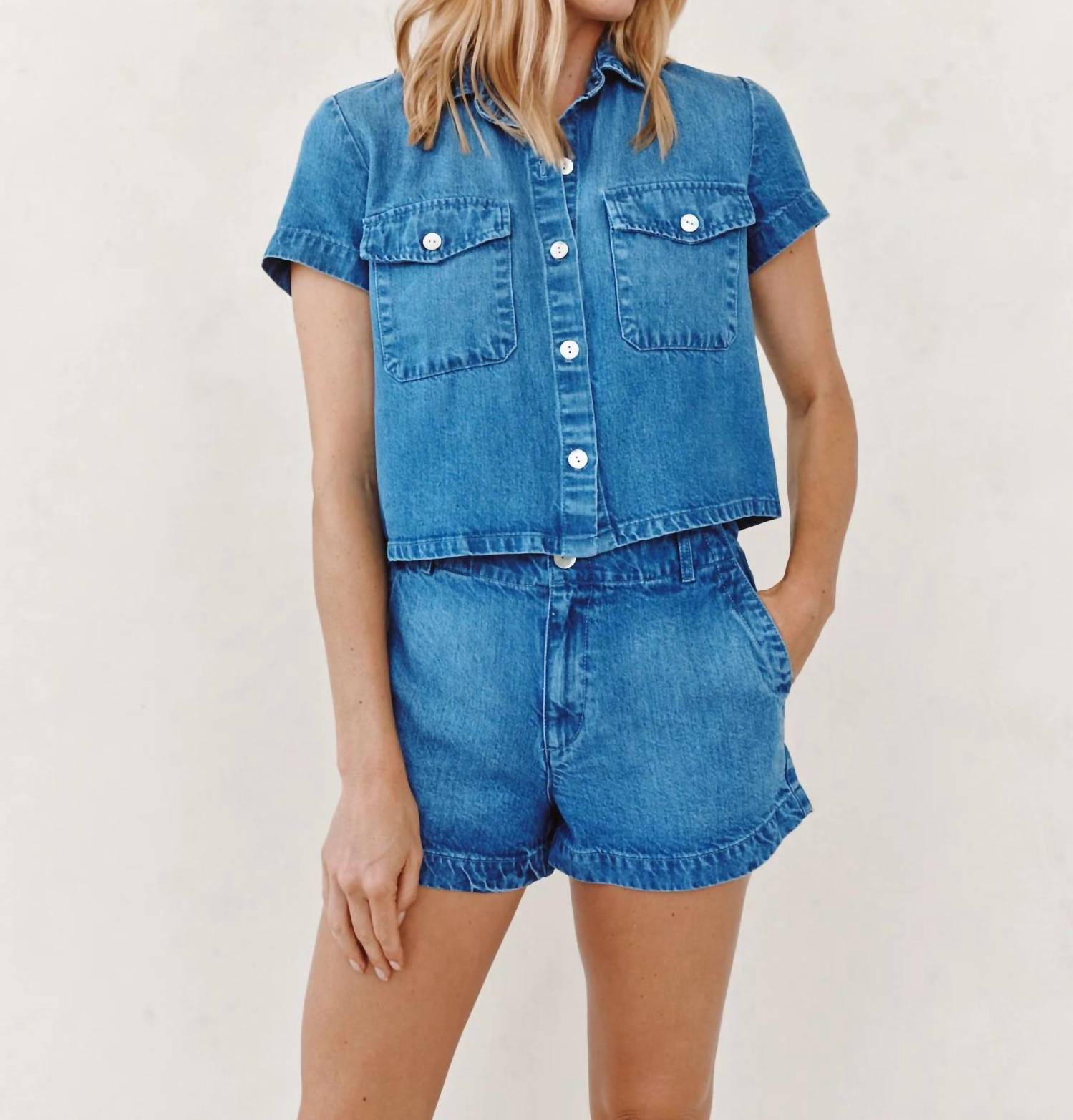 Bella Dahl - Short Sleeve Flap Pocket Shirt