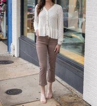 Grace And Lace - Mel's Favorite Straight Leg Cropped Denim Jeans