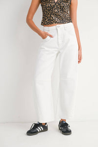 Just Black Denim - Seamed Barrel Jean