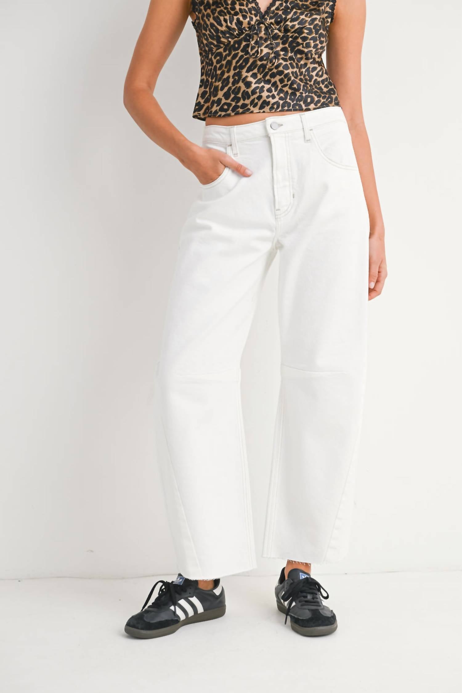 Just Black Denim - Seamed Barrel Jean