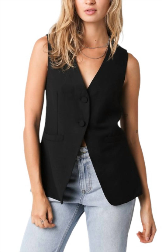 Olivaceous - Maxine Vest With Front Slit