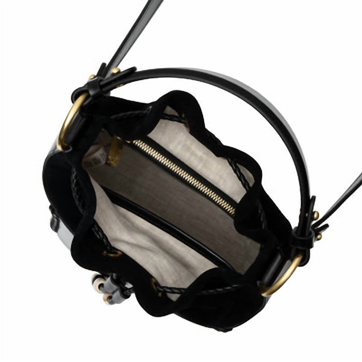 Sancia Women's Zilona Leather Handbag in black - women's bag - detail view