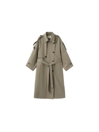 Cubic The Natalie Trench Coat in dark sea green - women's jacket - view 4