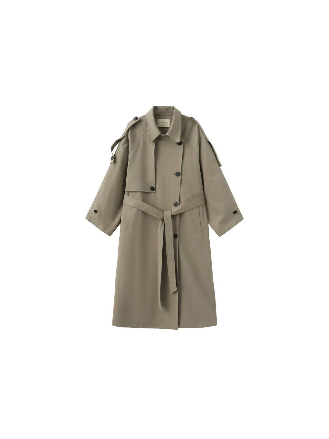 Cubic The Natalie Trench Coat in dark sea green - women's jacket - view 4