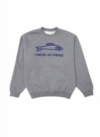 Clare V. - Oversized Sardine Crew Neck Sweatshirt