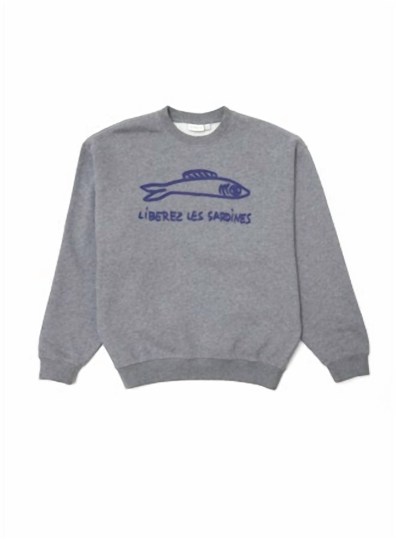 Clare V. - Oversized Sardine Crew Neck Sweatshirt