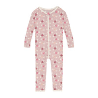 Kickee - Girl's Print Convertible Sleeper with Zipper