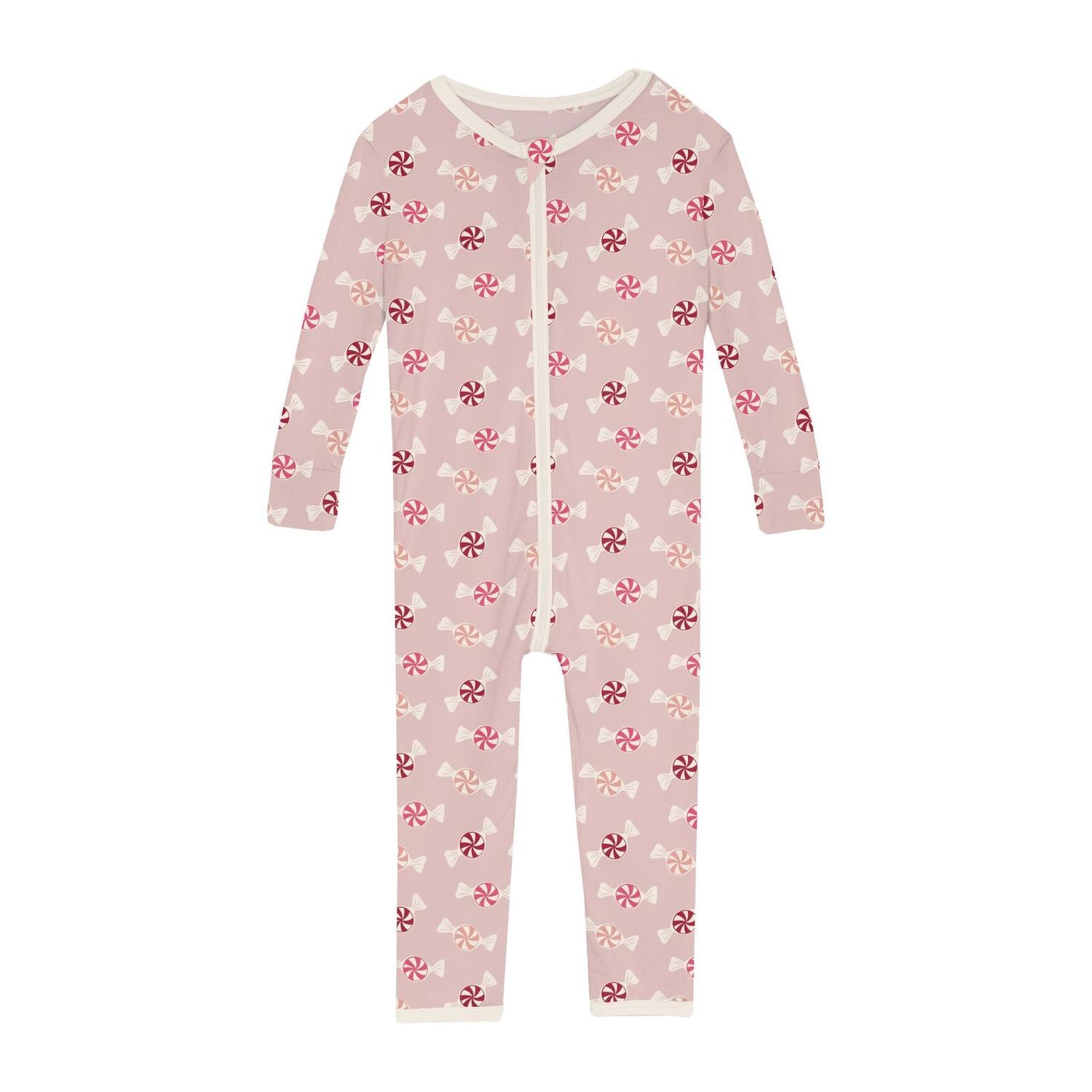 Kickee - Girl's Print Convertible Sleeper with Zipper