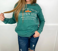 Oat Collective - Pumpkins Long Sleeve Graphic Crewneck Sweatshirt