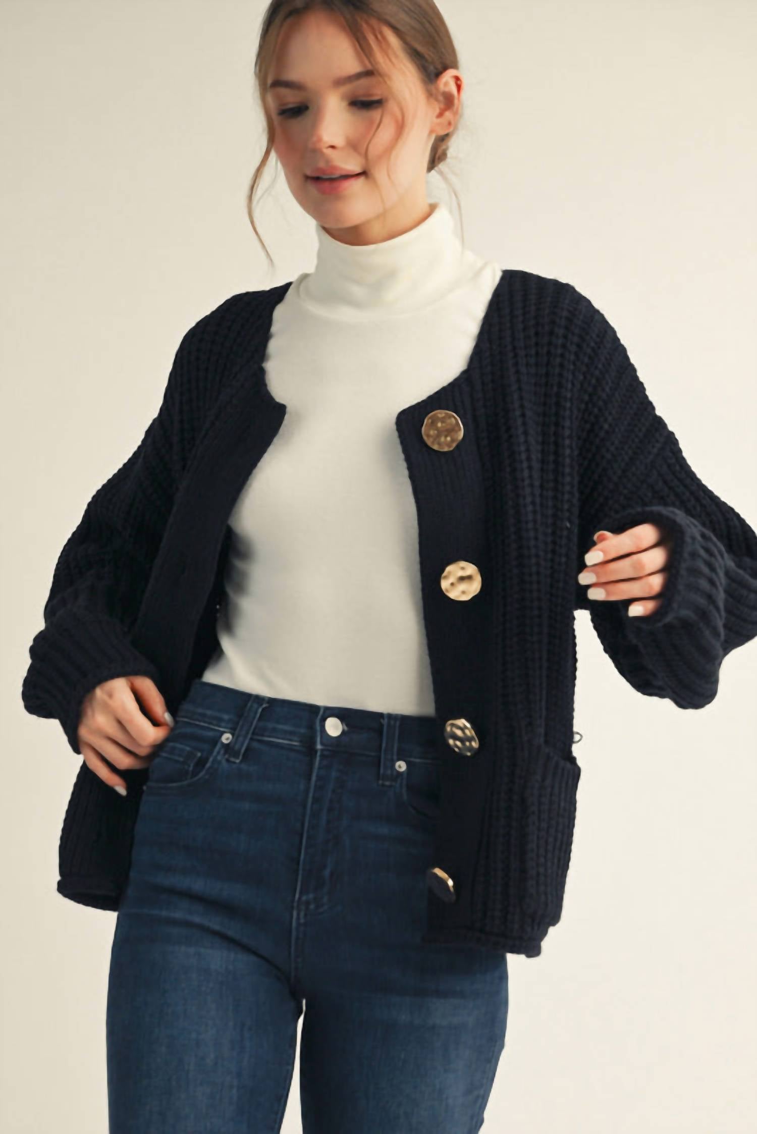 Jodifl - Button Sweater Cardigan