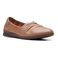 Clarks Women's Jenette Ruby Flats in praline leather - women's flats