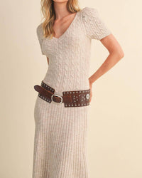 Klesis - Cable Knit Midi Sweater Dress