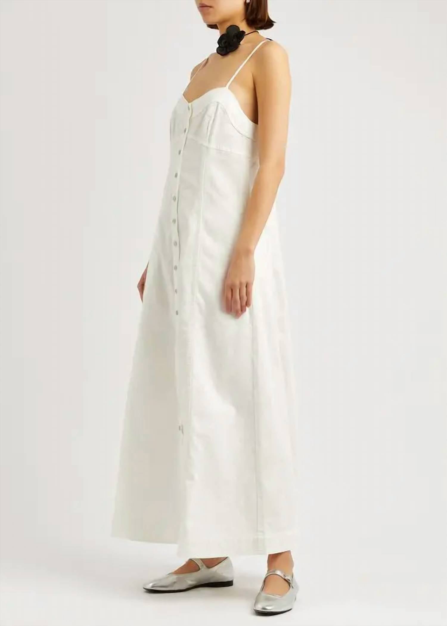 Free People Women's Just Jill Maxi Dress in ivory - women's dress - detail view