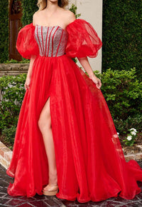 Rachel Allan - Rhinestone Beaded Corset Ball Gown