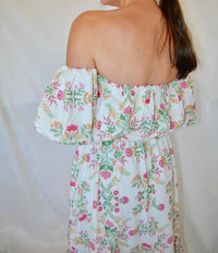Peach Love - Alexandra Matching Off-the-shoulder Top And Skirt Set