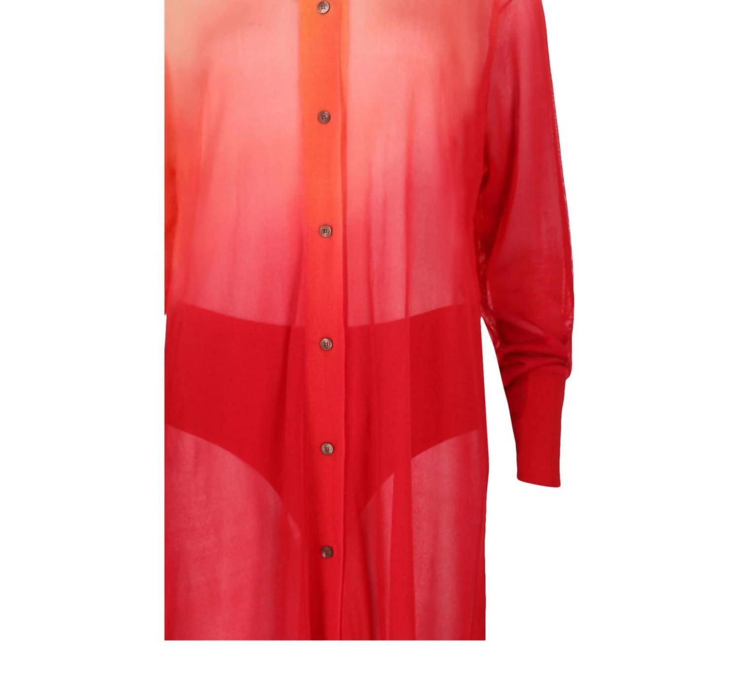 Salvatore Ferragamo - Degrade Silk-Blend Midi Shirt Dress
